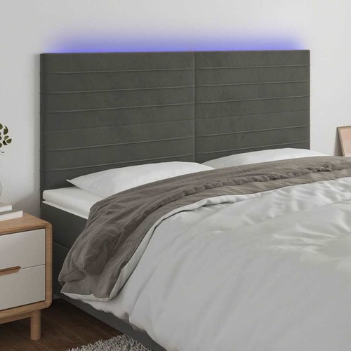 Vidaxl led kopfteil dunkelgrau - vidaxl,