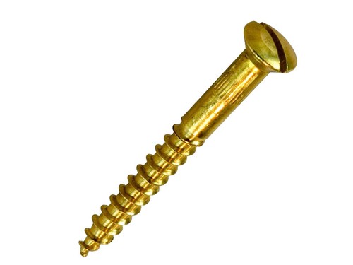 Holzschraube messing blank - messing,
