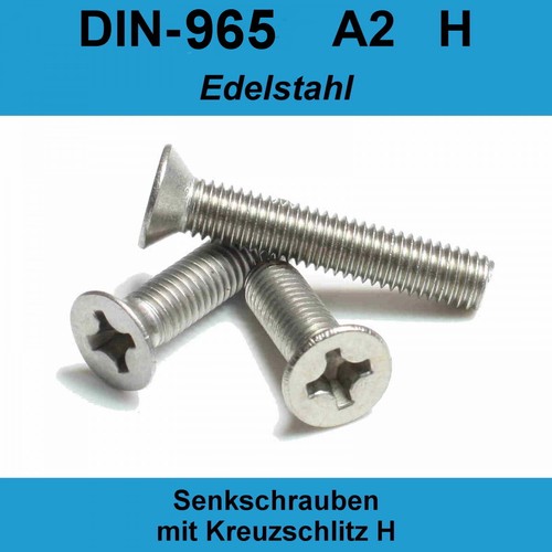 Din 965 senkschrauben - m6, mit