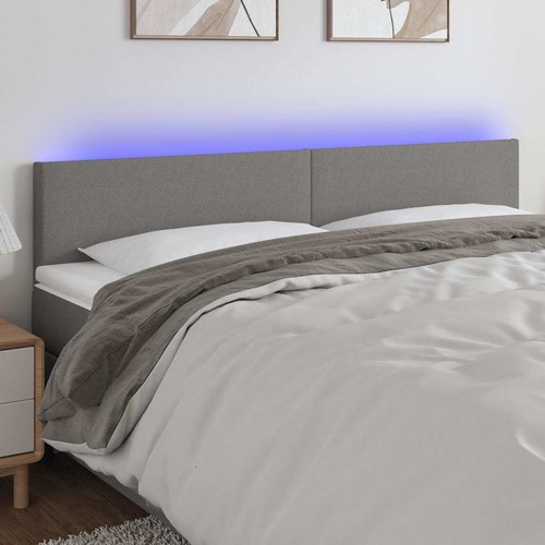 Vidaxl led kopfteil dunkelgrau - led,