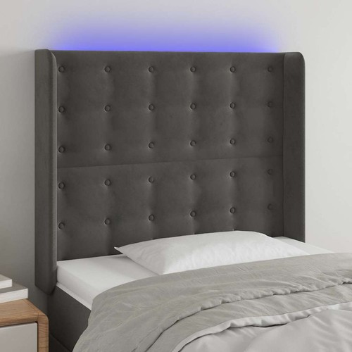Vidaxl led kopfteil dunkelgrau - vidaxl,
