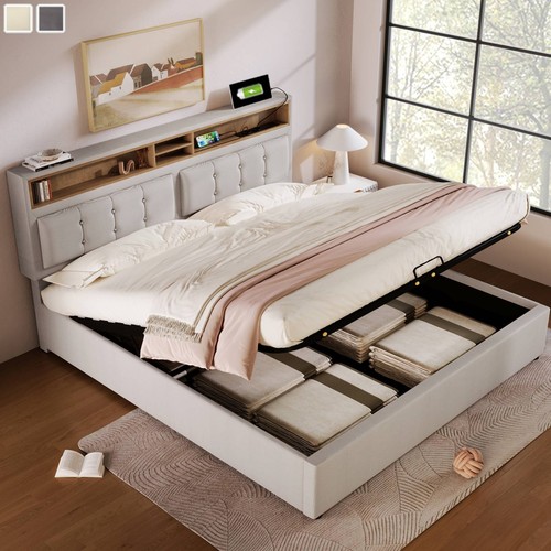 Polsterbett doppelbett mit usb - polsterbett,
