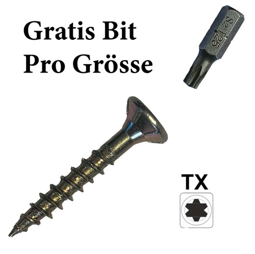 Spanplattenschrauben inkl bit - spanplattenschrauben,