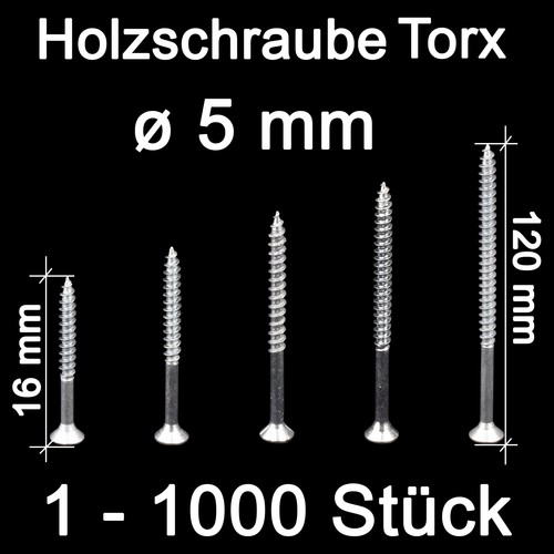Holzschrauben senkkopf torx - torx, 5