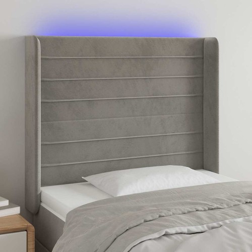 Vidaxl led kopfteil hellgrau - led,