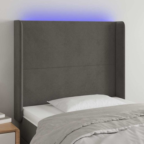 Vidaxl led kopfteil dunkelgrau - kopfteil,